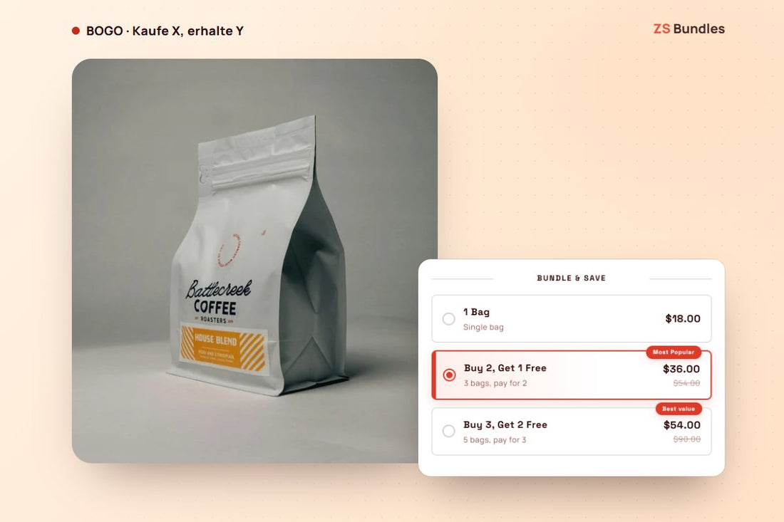 Kaufe 1, erhalte 1 gratis (BOGO) in Shopify einrichten